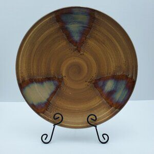 Sango Splash Brown Dinner Plate Matte Glossy Glazes Earth Tones # 4951 Plate